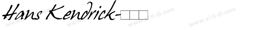 Hans Kendrick字体转换